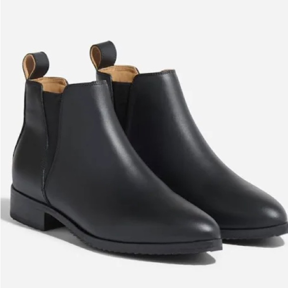 Nisolo Eva Everyday Chelsea Boot Size 7 Black Leather